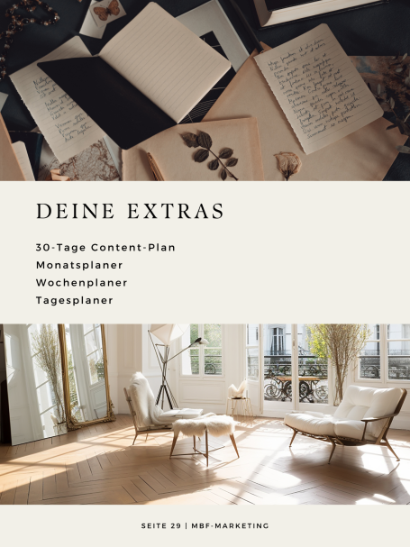Helle Wohnlandschaft mit Stühlen, Organisator und Notizen auf einem Tisch.